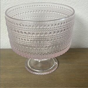 Pink Textured Glass Bowl